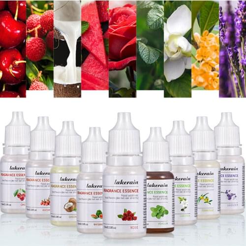 4pcs/Lot 10ml Food Grade Flavoring Essence For Lipstick Colorant Lip Gloss Essential Oil Diy Accessories Plants Fruit Fragrance