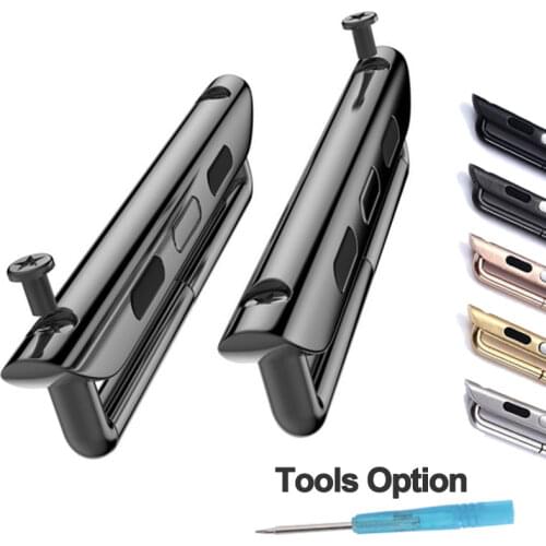 For Apple Watch Series 6 5 4 3 2 1 band Adapter Connector 38mm 42mm for iwatch 6 5 band 44mm 40mm adaptor accessories Free tool