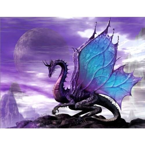 5D DIY Diamond Painting Dragon Full Square Drill Embroidery Animal Full Round Cross Stitch Mosaic Decoration Home Art Handmade