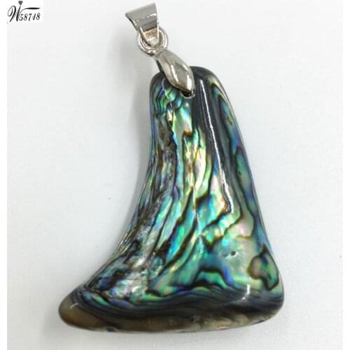 Free Shipping Women Fashion Jewelry Beautiful New Zealand Ablone Shell Round Pendant Bead 1Pcs C6876