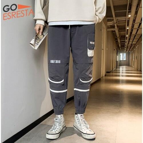 Goesresta Tide Brand Summer Cargo Pants Men Hip Hop Joggers Streetwear Trousers Casual Harajuku Plus Size Track Pants For Men