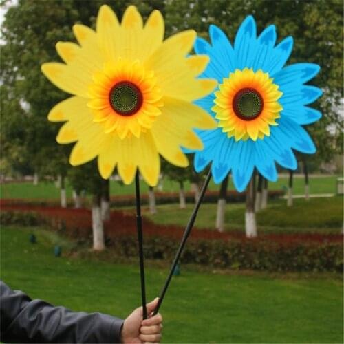 28" Child DIY Colorful Sunflower Windmill Toy Children Outdoor Activities Toy