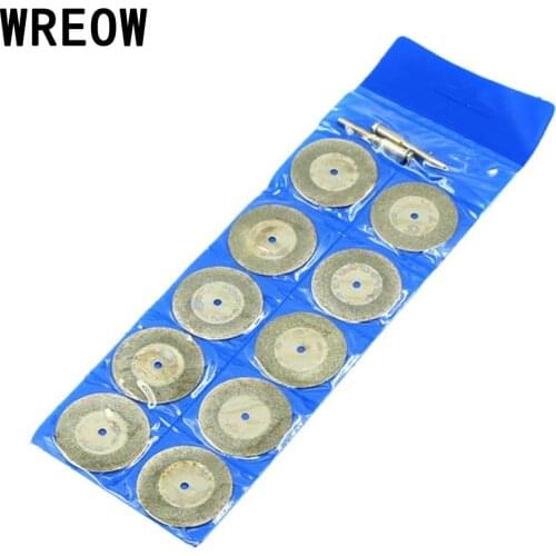 10PC/Set 35mm Diamond Coated Rotary Cutting Cut Off Blade Wheels Disc For Dremel Saw Blade Cutting Glass Stone Wood Tool Set