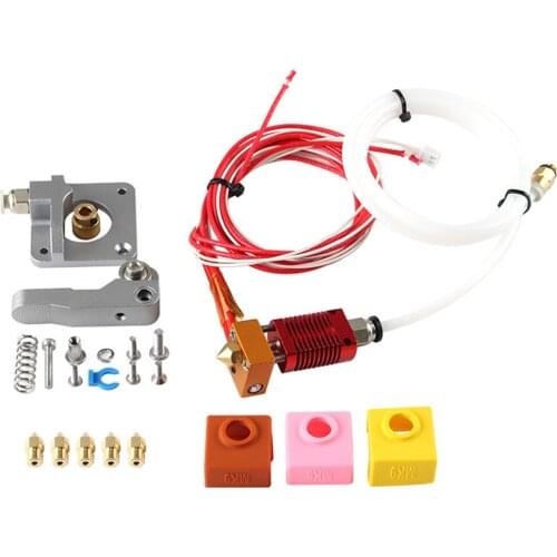 For Ender 3/ 3S/ CR10 3D Printer Gray Metal Extruder MK9 Extruder Nozzle 1.75mm Filament Silicone Sleeve Upgrade Kit