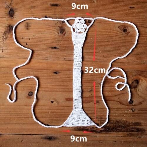 Women Sport Sexy Bikini Thong Handmade Crochet Swimwear Bikini Bottom Hollow-out Low Waist Bathing Suit