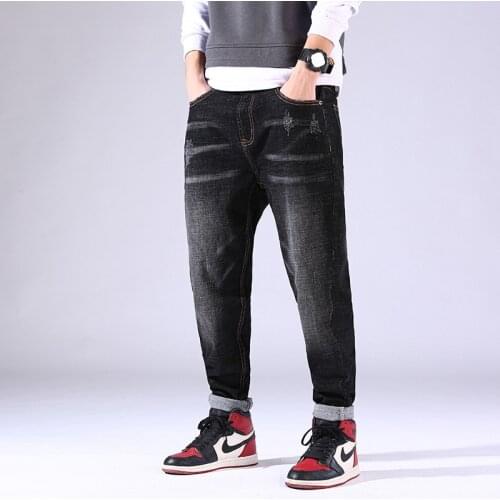 Dirweimon 2021 New Fertilizer Plus High Waist Fat Pants Loose Large Size Casual Mens Jeans 5XL 6XL 7XL 48 50 160KG Jeans