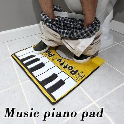 Potty Piano Sounding Rug Bathroom Fun Toe Tapping Musical Keyboard Toilet Floor Mat