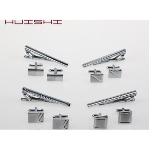 HUISHI High quality Mens Business Shirt Tie Clip Copper Cuff Links For Luxury Gift Set Other Accessories Crazy Promotions