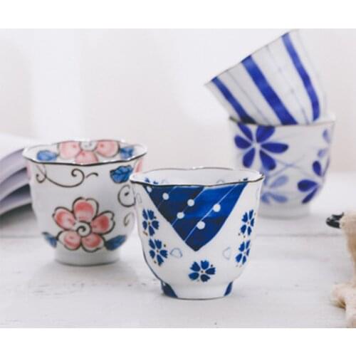 Japanese-style Personality Ceramic Cup Underglaze Color Hand-painted High-temperature Ceramic Tea Cup Chinese Kung Fu Cup