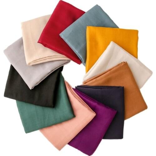 Spain Fashion High Quality Plain Solid Viscose Scarf Lady Candy Color Hijab Shawls and Wraps Female Foulard Echarpe Muslim Caps