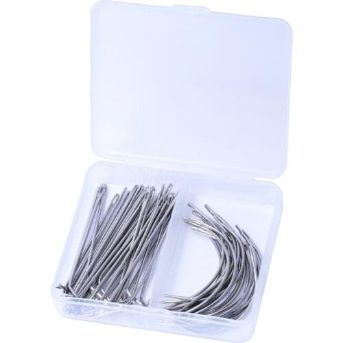 C J I Mix TYPE Curved Needles Hair Weaving Thread Sewing Needles for Hair Extension Tool Sewing Needle Curve Weaving Needle Tool