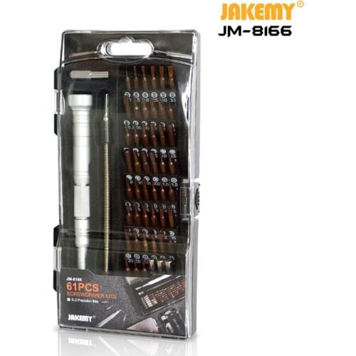 JM-8166 61 in 1 Screwdriver kits Repair Hand Tools Kit Mobile Phone Computer Electronic Model DIY Repair screwdriver S-2 bits