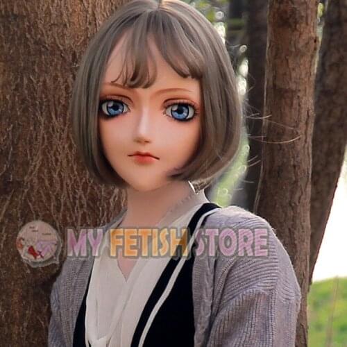 KM1835)Handmade Cute Female/Girl Resin Half Head Elf Ear Mask Cosplay Japanese Anime Role Kigurumi Mask Crossdresser Doll