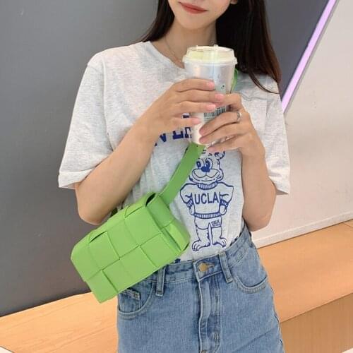 Crossbody Bags 2021 Leather Weave Small Square Bag Mini Brands Chain Shoulder Bag Designer Handbags Luxury Bolsa Feminina