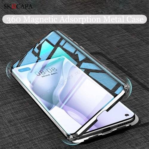 360 Magnetic Adsorption Metal Shockproof Case For VIVO Y20 2020 Y20i Y20S Y11S Y12S Double-Sided Glass HD Transparent Back Cover