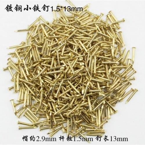 Small nail wooden box nails antique copper plating round iron nails 1.5mm*13mm