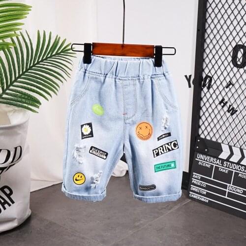 Cute New Arrival Children Cartoon shorts Summer boys Shorts Kids denim shorts Boys Casual Cotton Shorts For size 90~140cm