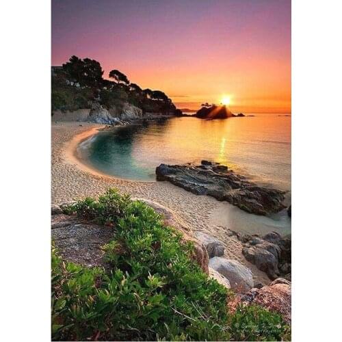 Diamond painting kit, 5D embroidery painting kit for gem cross stitch crafts, landscape mosaic, 3D, gift with round diamond