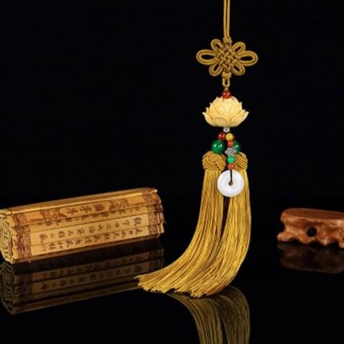 New fashion car accessories good luck and even lotus car pendant car interior decoration supplies ornaments rearview mirror pend