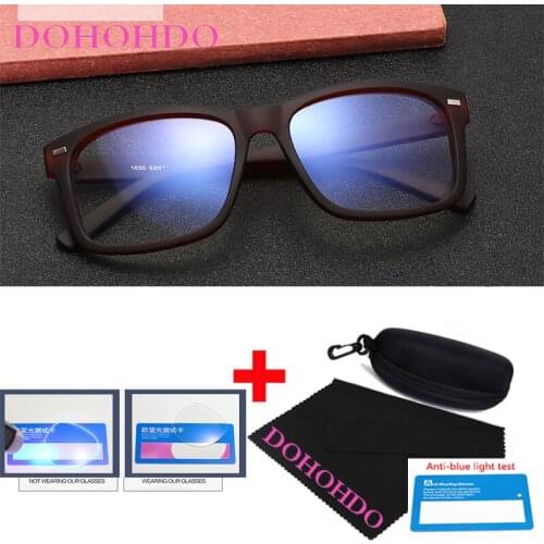 DOHOHDO 2021 Women Glasses Frame Men Anti Blue Light Eyeglasses Frame Vintage Square Clear Lens Glasses Optical Spectacle Frames