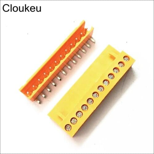 Orange HT3.96 12P Bending pin Connecting terminal HT3.96-12PL Connector Plug+Socket 10Sets