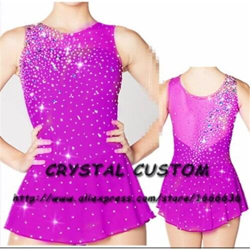 Crystal Custom Figure Skating Dress Girls New Brand Ice Skating Clothes For Competition DR4663
