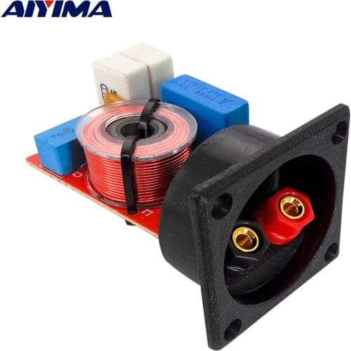 AIYIMA 2Pcs Speaker 2 Way Audio Frequency Divider Treable Bass Loudspeaker Crossover Filters DIY 80W Hifi Stereo Home Theater