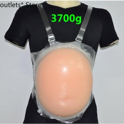 3700g 8~10 Month Twins Fales Silicone Belly Fake Realistic Jelly Belly Artificial Tummy Pregnancy Test Belly False Pregnancy