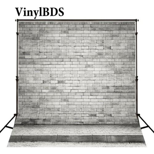 VinylBDS Photography Backdrop Newborn Baby White Brick Wall Fond De Studio De Fotografia Brick Road Photocall Para Bodas