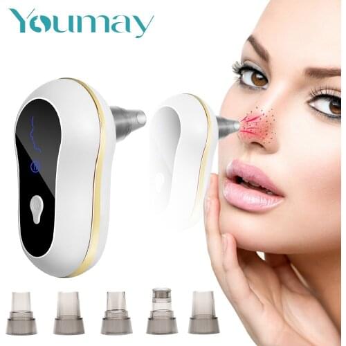 Youmay Blackhead Remover Remover Face Deep Vacuum Suction Beauty Clean Skin T Zone Pore Acne Pimple Black Dot Removal Tool
