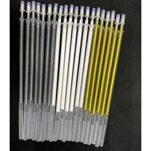 10Pcs White Gold Silver Ballpoint Pen Refill Photo Album Pen Refills Stationery Office Learning Scrapbooking Pen Sketch Drawing