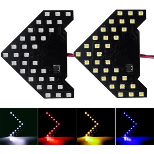 2pcs Flashing Car Side Mirror Turn Signal Indicator Flash Arrow Panels Light 33SMD 12V Car Styling Blinker Lamp red yellow blue