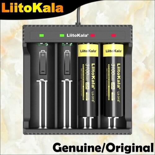 2020 LiitoKala Lii-L4 18650 Rechargeable battery charger 4Slot 2slot For 10440 18490 16340 26650 21700 18650 batteries+5V plug