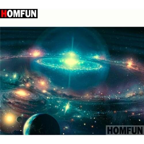 HOMFUN Full Square/Round Drill 5D DIY Diamond Painting "Colored starry sky" 3D Diamond Embroidery Cross Stitch Home Decor A19988