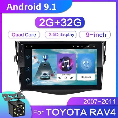 Android 9.0 9'' Car radio dvd gps navigation player For Toyota RAV4 2007 2008-2010 2011 2din Car Radio Multimedia stereo Player
