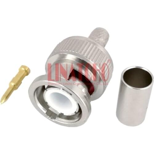 Free shipping 10 pcs RF RG142 3D-FB LMR195 RG58U Cable Coaxial BNC Male Compression Connector