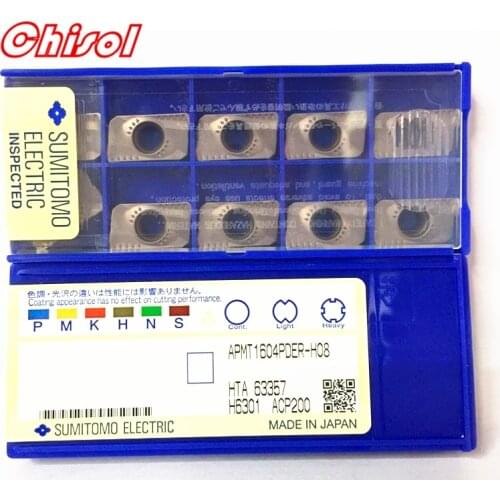 Free shipping high quality cnc carbide milling inserts APMT1604PDER-H08 ACP200 milling blade cutter tips