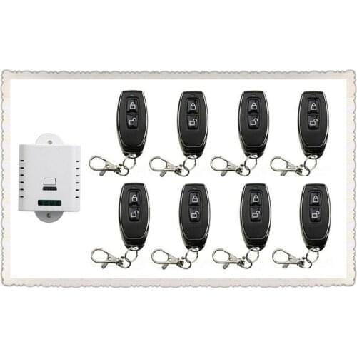 85V 110V 120V 220V 250V 1CH 10A RF Wireless Remote Control Switch teleswitch With 8pcs metal Transmitansmitter For Learning code