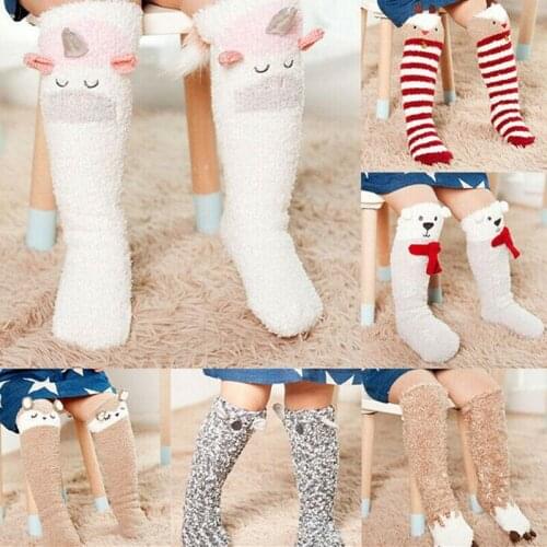 Baby Children Girls Toddler Bow Socks Cotton Knee High Hosiery Tights Leg 1-5Y