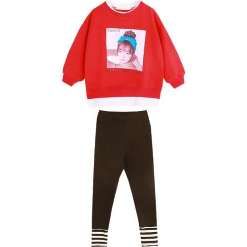 Kids Clothes Childrens Girls Autumn Air Two-piece Set of Autumn Long-sleeved Jacket and Trousers 4-10 Years Sport Sets