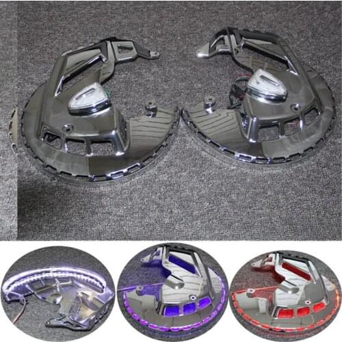 For Honda GOLDWING GL1800 2001-2014 F6B 2013-2015 Motorcycle Brake Rotor Covers LED Ring Of Fire& Indicator Lights