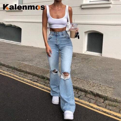 Jeans Women Hot Hip-hop Ripped Skinny Casual Pants Stretch Paint Beggar Jeans Pants Big Size Plus Size 3XL Streetwear Jeans