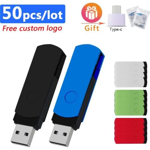 50pcs/lot Real capacity USB 2.0 Flash Drive Pen Drive 128gb 64gb Usb Stick 32gb Pendrive Flash Disk for buisness Free logo