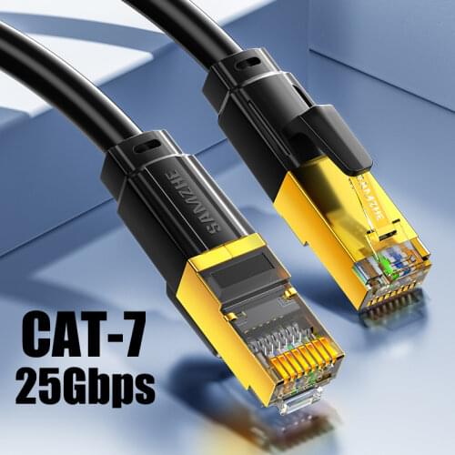 SAMZHE Cat 7 SFTP Ethernet Patch Cable CAT7 LAN Cable Standard RJ45 for Computer Connection 0.5/1/1.5/2/3/5/10/15/20/25M