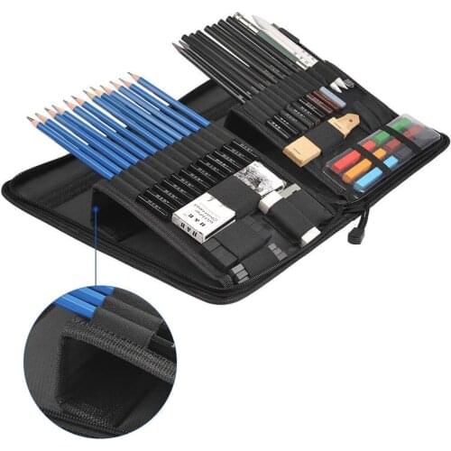 48pcs Sketching Pencils Professional Sketching Drawing Pencils Kit Set Wood Pencil for Art Supplies Students supplies set