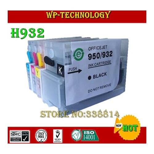 Full Refillable cartridge suit for HP932 HP933,hp-932 hp-933 suit for HP6100 hp6600 hp6700 printer, With ARC chips