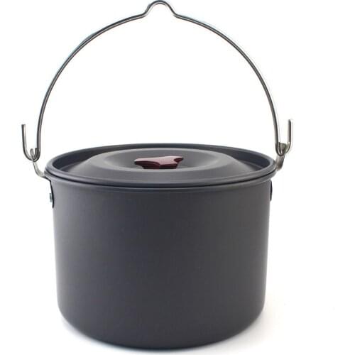 New 4L Picnic Pot Outdoor Tableware Camping Hiking Backpacking Cookware Cooking Pan Outdoor Pot 5-8 Person
