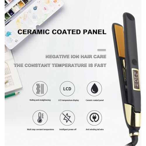 Hair Iron Mini Hair Straightener Iron Pink Ceramic Straightening Corrugated Curling Iron Styling Tools Hair Curler