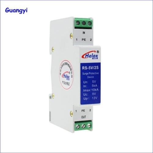 Guideway RS485 Signal Lightning Protector 4-20MA Analog Signal Surge Protector 5V/12V/24V