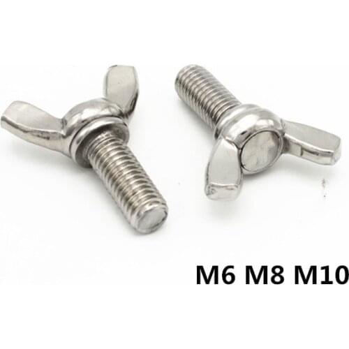 M6/M8/M10 DIN316 Butterfly Bolt Wing Bolt Set Wing Nuts Claw Screw Thumbscrew Stainless Steel